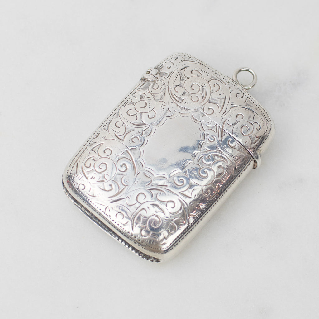 Estate Collection - Sterling Match Locket w/Scroll Design