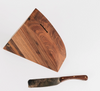 Walnut Cheese Block w/ Hand Forged Knife