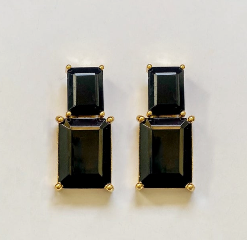 Earrings - Black Gemstones