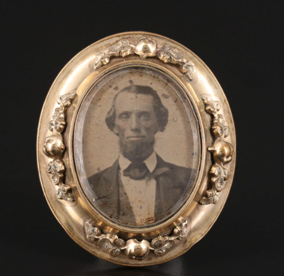 Estate Collection Victorian Tintype Portrait Pendant