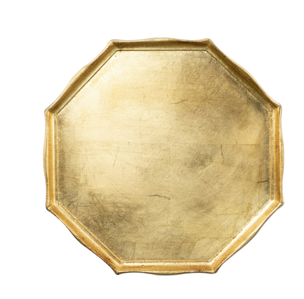 Vietri - Florentine Wooden Gold Octagonal Tray