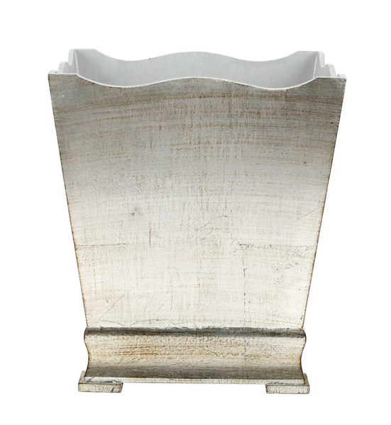Vietri - Florentine Wooden Platinum Waste Basket