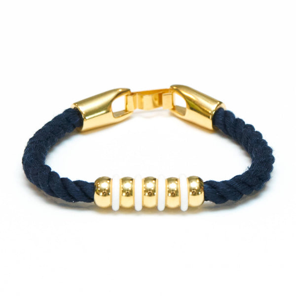 Bracelet - Regent Bracelet - Navy/White/Gold