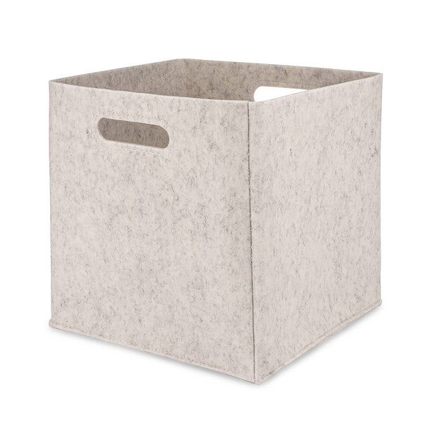 White Felt Cube Storage Bin
