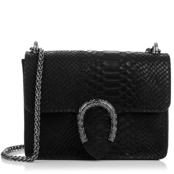 Purse - Lorenza Women's Leather/Suede Engraved Handbag