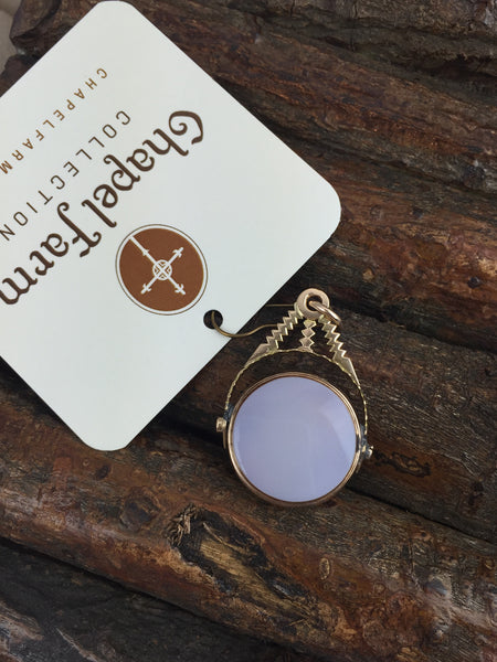 Estate Collection Watch Fob - Victorian Chalcedon & Bloodstone