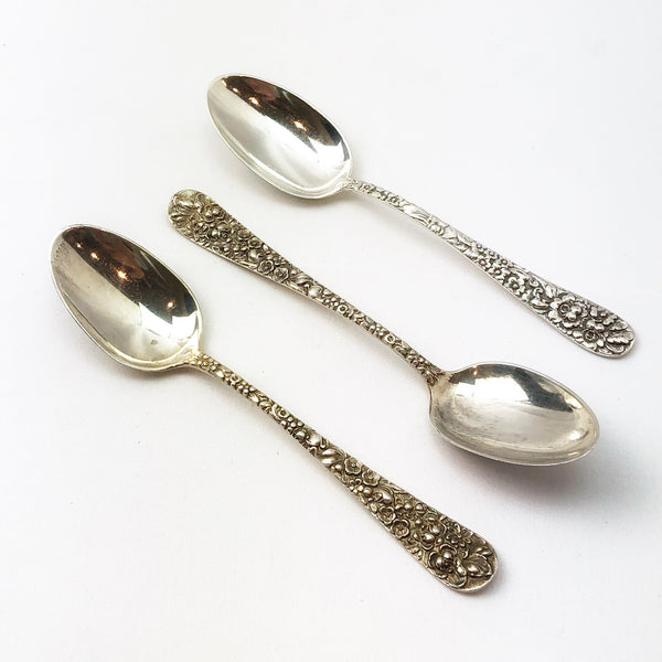 Estate Collection Sterling - Teaspoons Repousse by Kirk Steiff