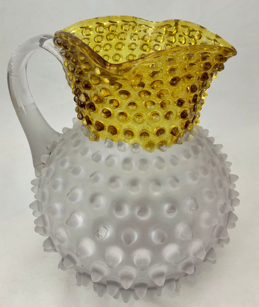 Estate Collection Hobnail Collection - Frosted Yellow/Amber Hobnail