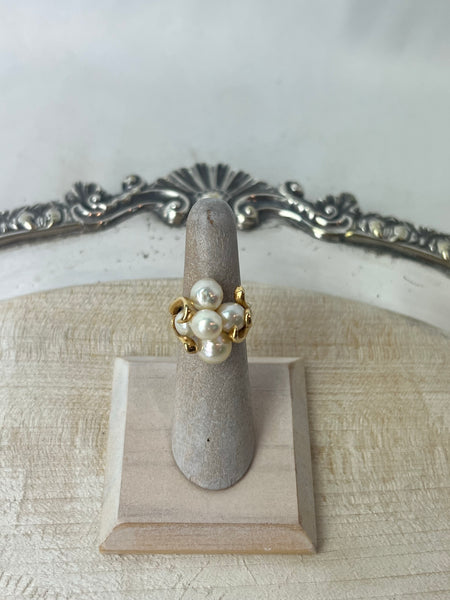 Estate Collection - 14K Gold and Cluster Pearl Ring