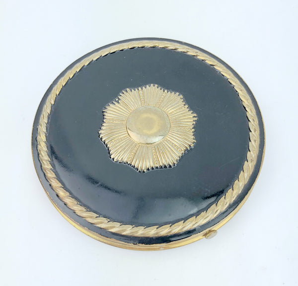 Estate Collection Compact - Enamel Golden Flower