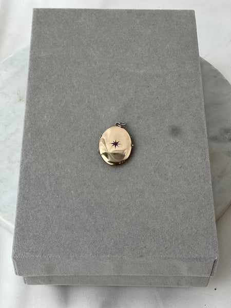 Estate Collection Necklace - Gold Locket with Star