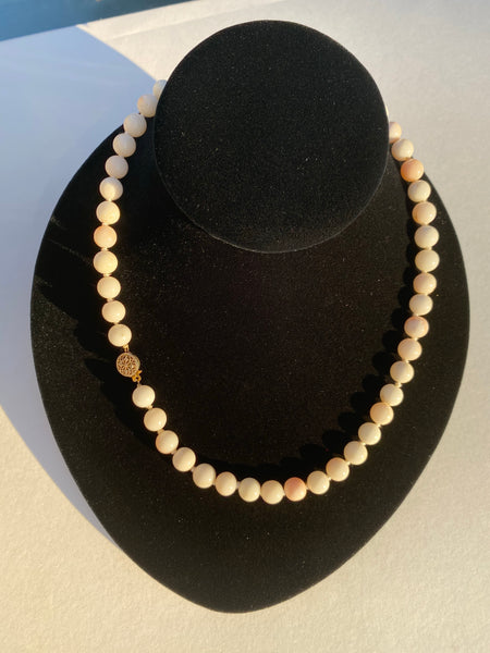 Estate Collection Necklace - Vintage Angel Skin Coral