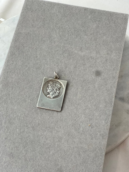 Estate Collection Sterling Medal w/Roman Profile