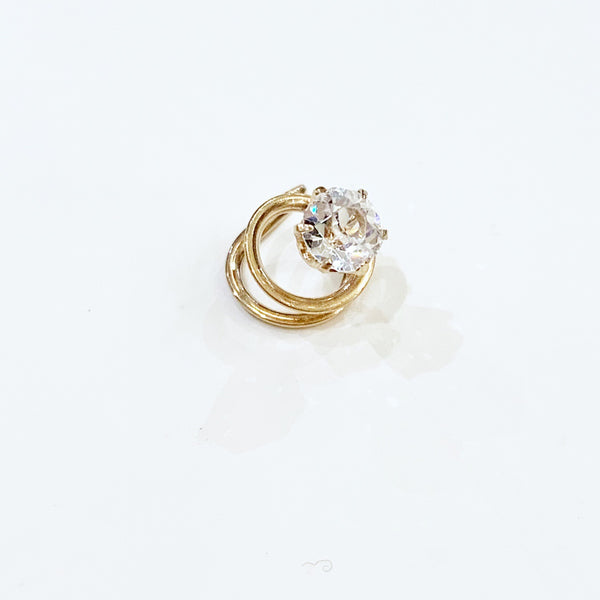 Estate Collection Vintage Old Mine Cut Diamond Set in 14K Gold