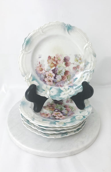 Estate Collection Antique Dessert Plates - Set of Five