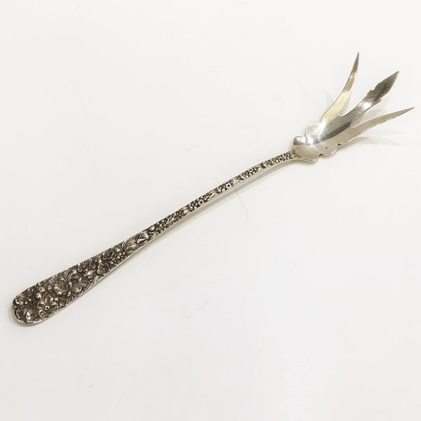 Estate Collection Sterling - Fork Lettuce Repousse by Kirk Steiff