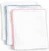 Baby Blanket in Pima Cotton Jersey Trimmed in Pink, White or Blue