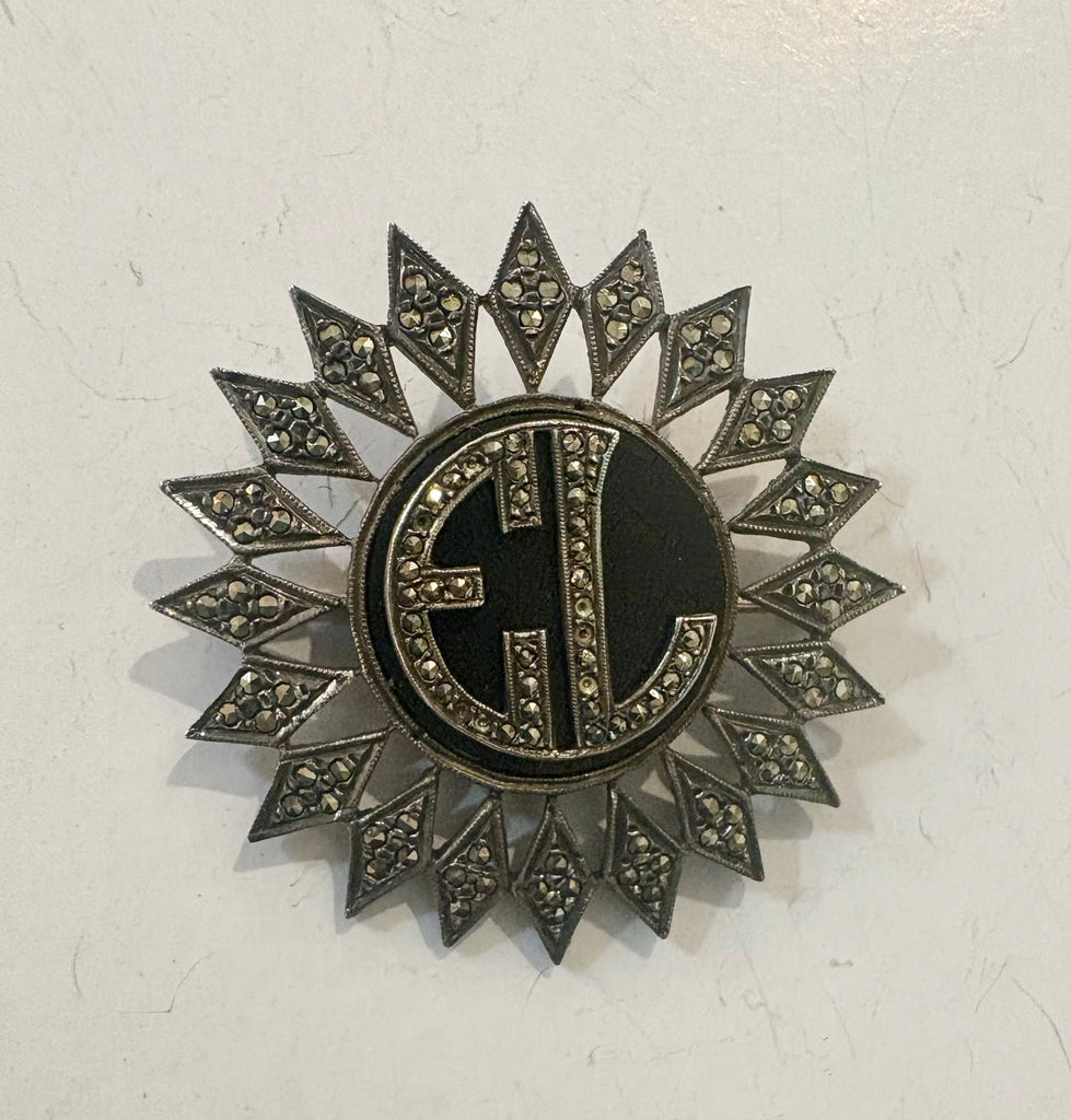 Estate Collection - Vintage Sterling Brooch Hebrew "EL"