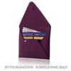 Clutch - Leather Envelope Clutch in Damson