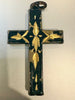 Estate Collection - Vintage Victorian Black Metal and Gold Cross Pendant