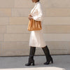 Purse - Carrie Pleated Vegan Shoulder Bag