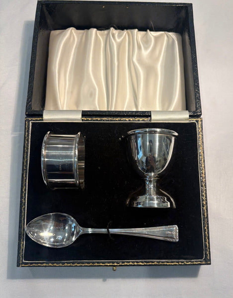 Estate Collection - Vintage Silver Baby Three Piece Set
