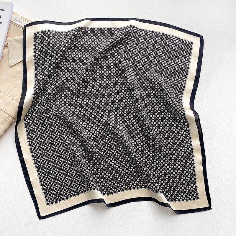 Scarf - Silk Polka Dot - Black