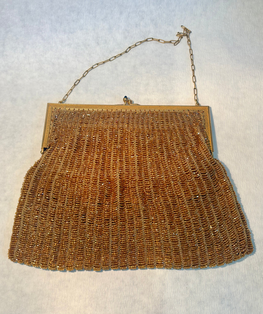 Estate Collection - Antique Purse - Beaded Mesh Theater Bag