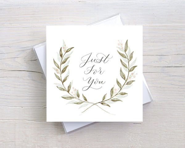 Mini Note Cards - "Just For You" Mini Note Card (Set of 8)