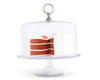 Vagabond - Classic Pewter Ring Glass Covered Cake / Dessert Stand