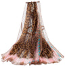 Scarf - Leopard Light Pink Chiffon