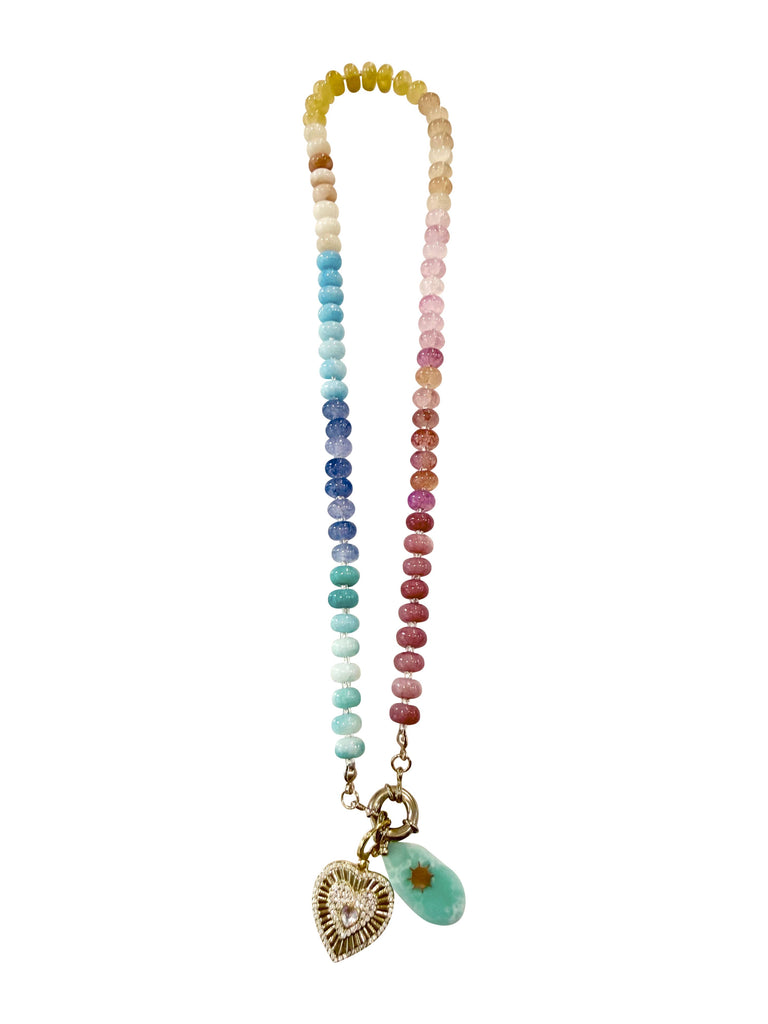Necklace - Olive Greenstone Multi Beaded Necklace