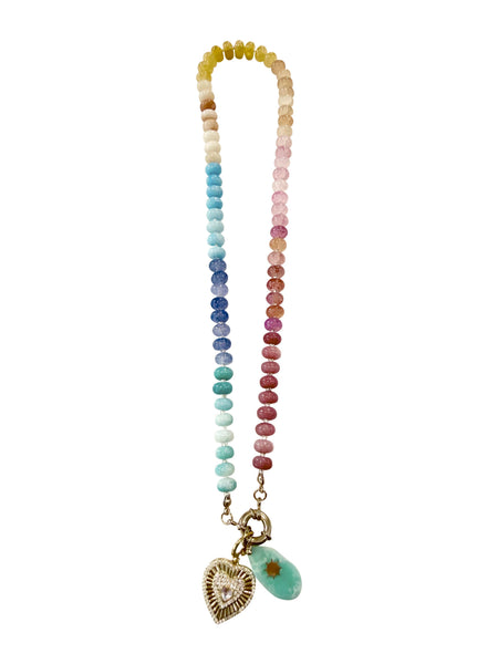 Necklace - Olive Greenstone Multi Beaded Necklace