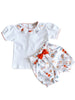 Baby - Seaside Print Baby Girl Diaper Set