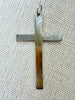 Estate Collection - Vintage Engraved Silver Plated Cross Pendant