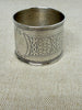 Eatate Collection - Silver Napkin Ring Geomertric Design