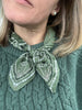 Bandana - Pearl Embellished Hunter Green Bandana  Green / Border (Black Ex)