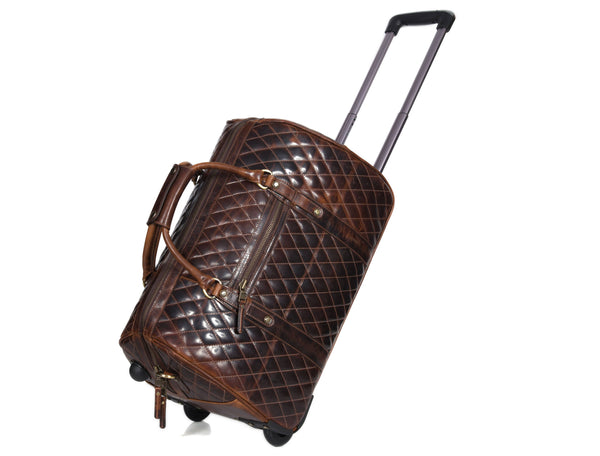 Travel Bag - Ascend Quilted Leather Trolley Bag