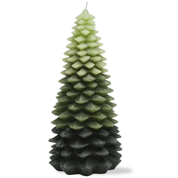 Candle - Green X-Large Chunky Leaf Tree Candle