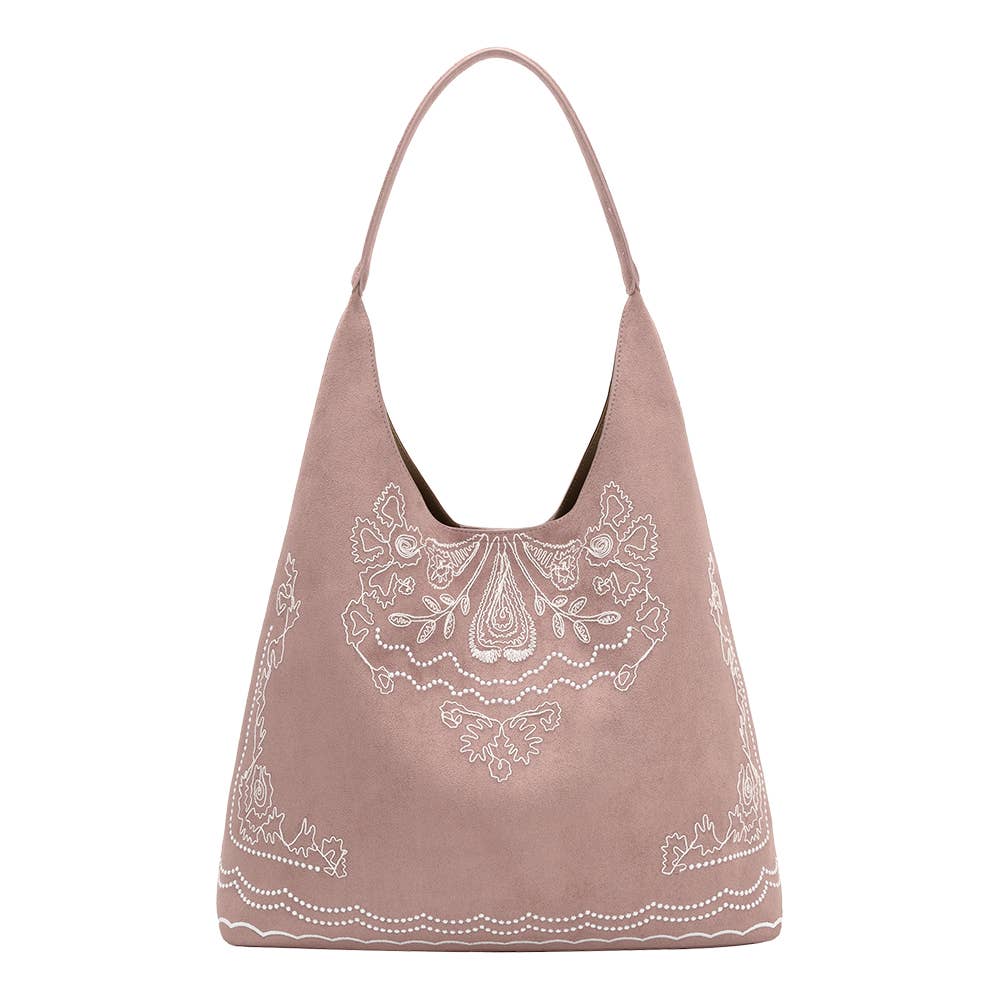 Purse - Eunice Mauve Vegan Suede Tote Bag