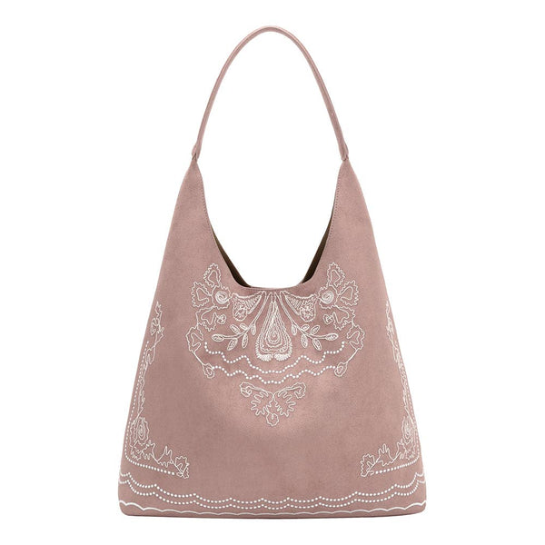 Purse - Eunice Mauve Vegan Suede Tote Bag