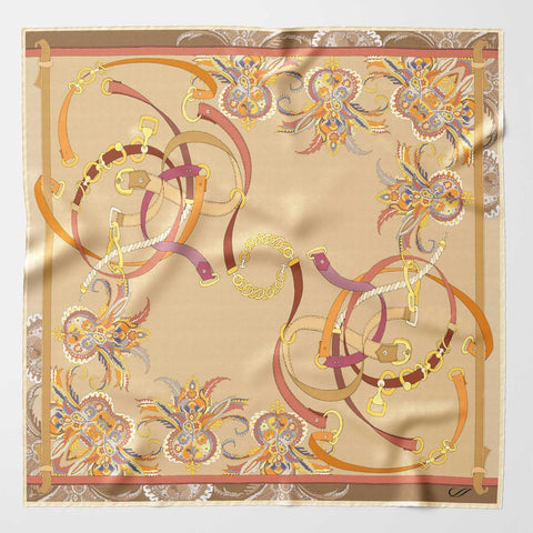 Scarf - Camilla - Silk Bandana - Bronze