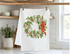 Hand Towel - Oyster Christmas Wreath Flour Sack Towel