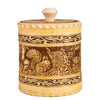 Woven Birch Bark Storage Container Squirrels