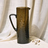 Pitcher - Handblown Textured Glass Pitcher - Amber Brown