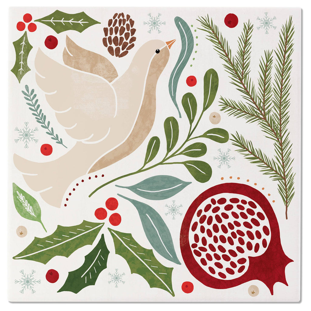 Trivet Ceramic in Winter Berry Christmas