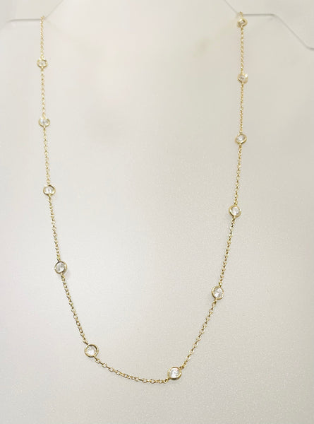 Necklace - Gold CZ by The Yard