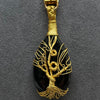 Vignette - Gold Tree of Life on Black Onyx