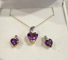 Estate Collection - Vintage Gold and Stone Necklace and Earrings Set