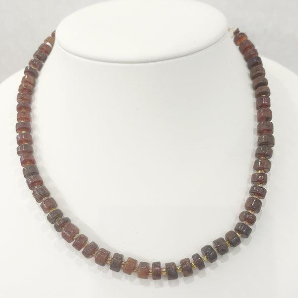Necklace - Carnelian Roundels